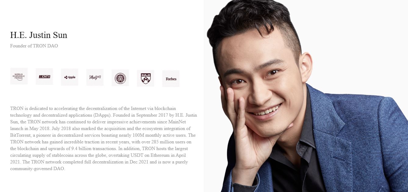 Tron Justin Sun