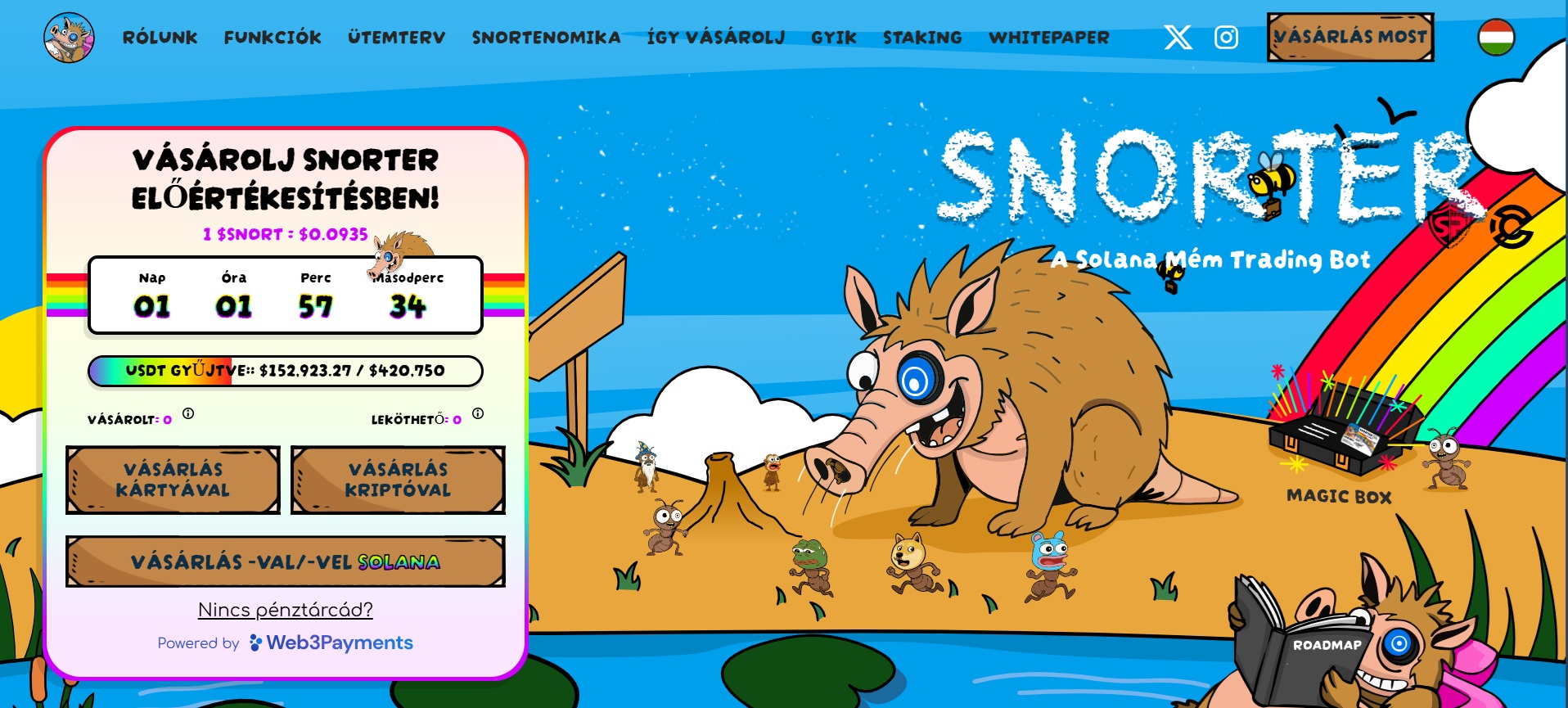 Snorter Token cimoldal magyar