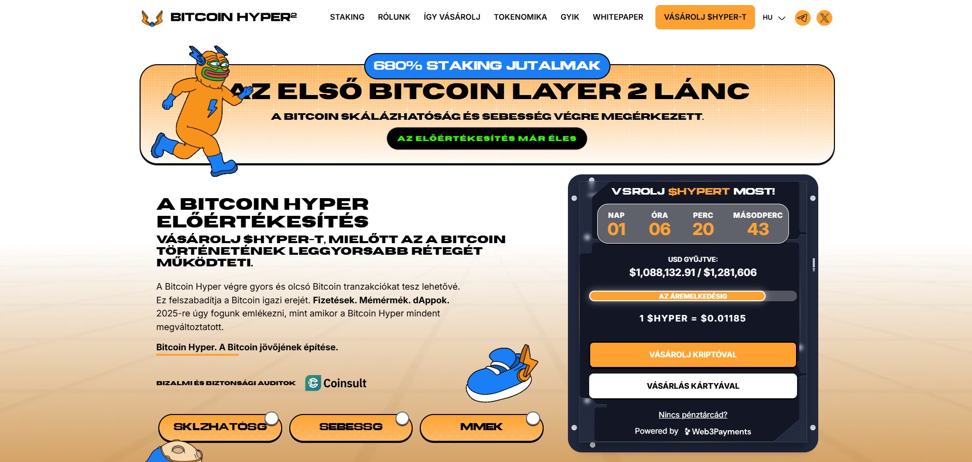 Bitcoin hyper előértékesítés