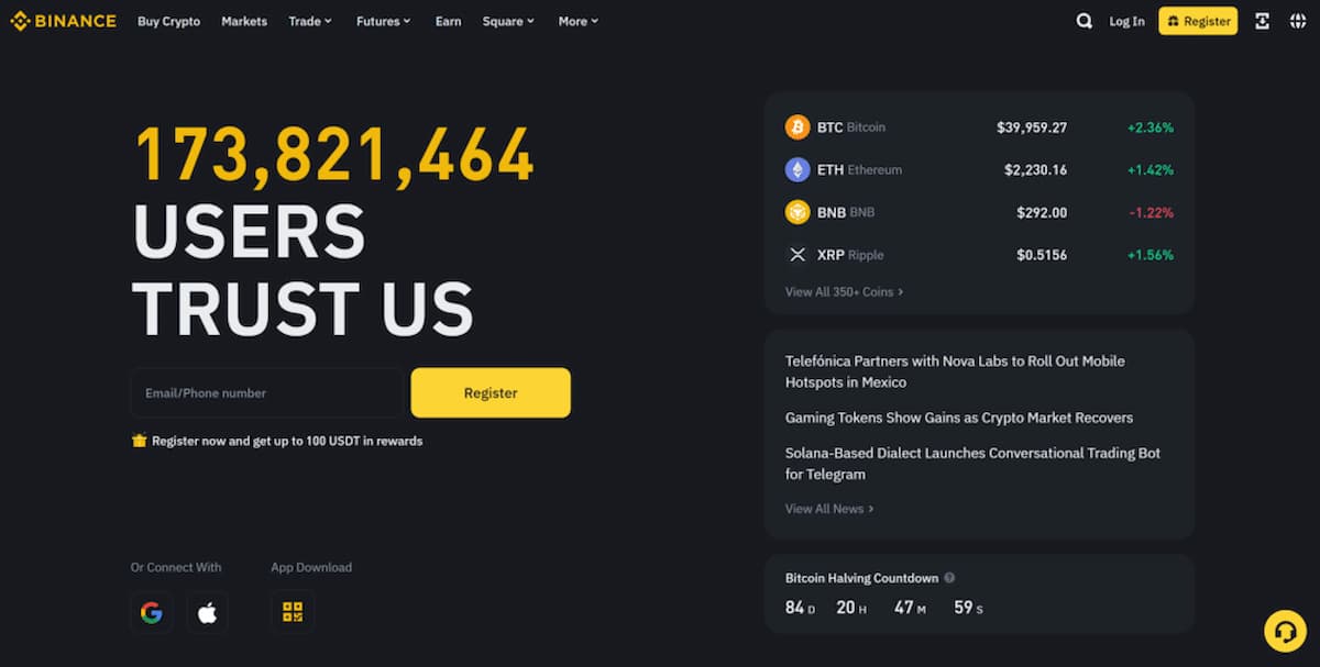 Binance – Platform Terbaik yang Menawarkan Beli Crypto Pakai Kartu Kredit yang Aman