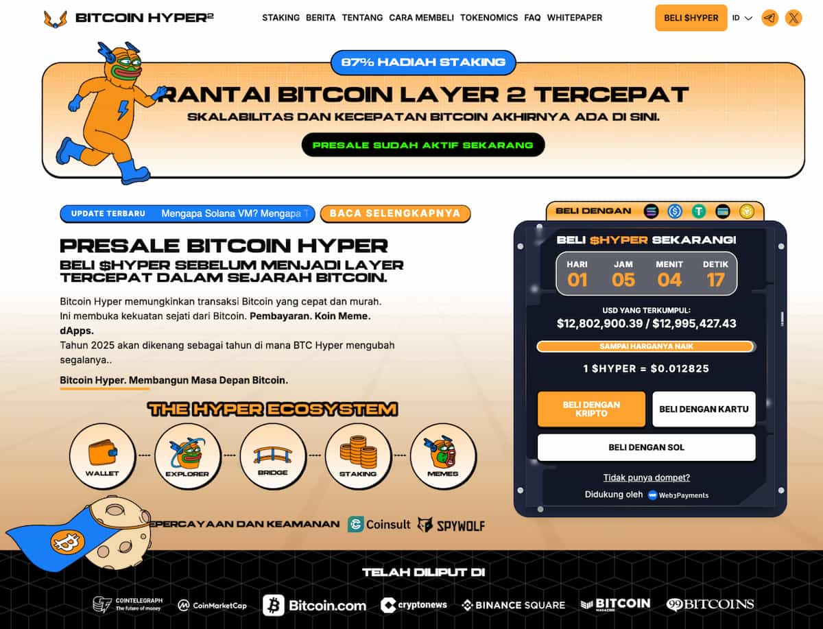 Bitcoin Hyper – Salah Satu ICO Crypto Proyek Layer 2 Bitcoin yang Aman, Skalabel, dan Didukung Komunitas