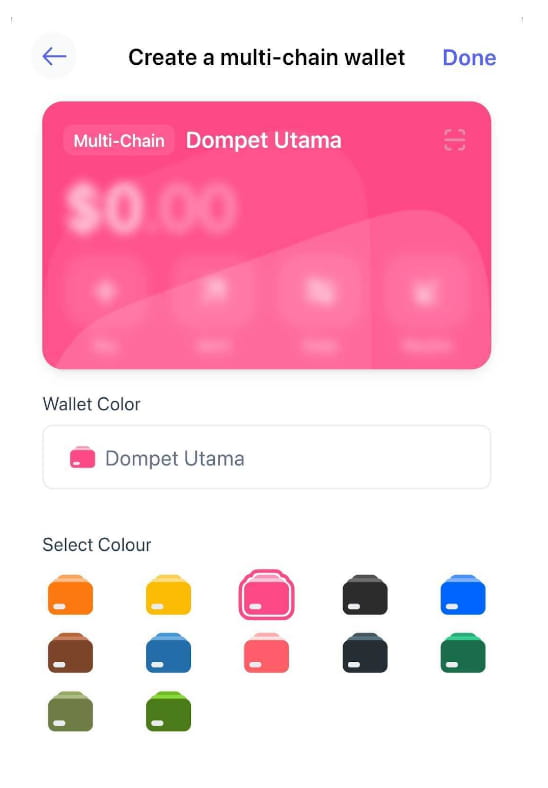 Hubungkan atau Buat Dompet Baru