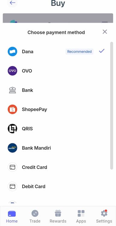 Langkah 5 – Isi Wallet