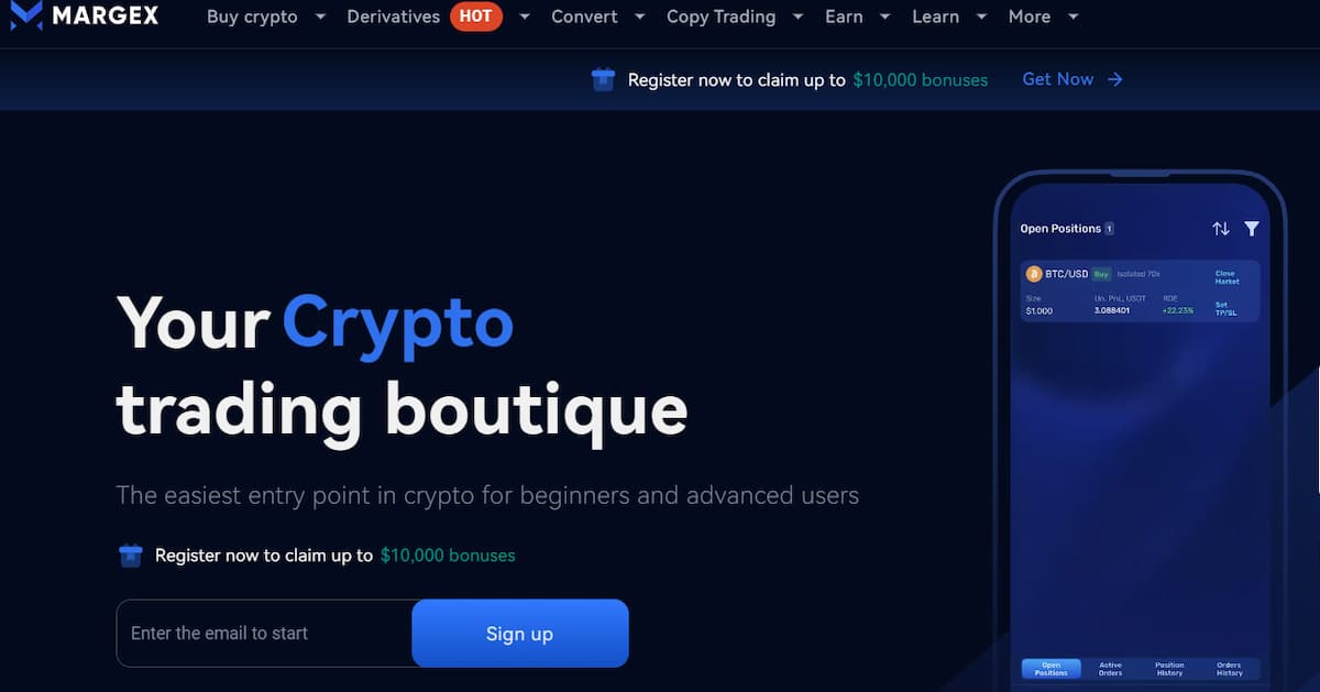 Margex – Bursa Kripto Fokus pada Perpetual Futures