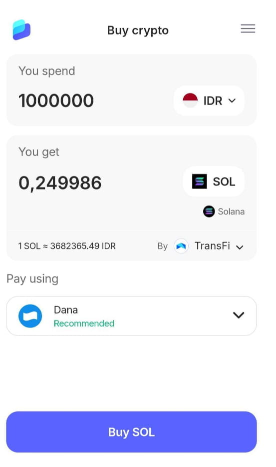 Masuk ke Menu “Trade” dan Pilih Solana