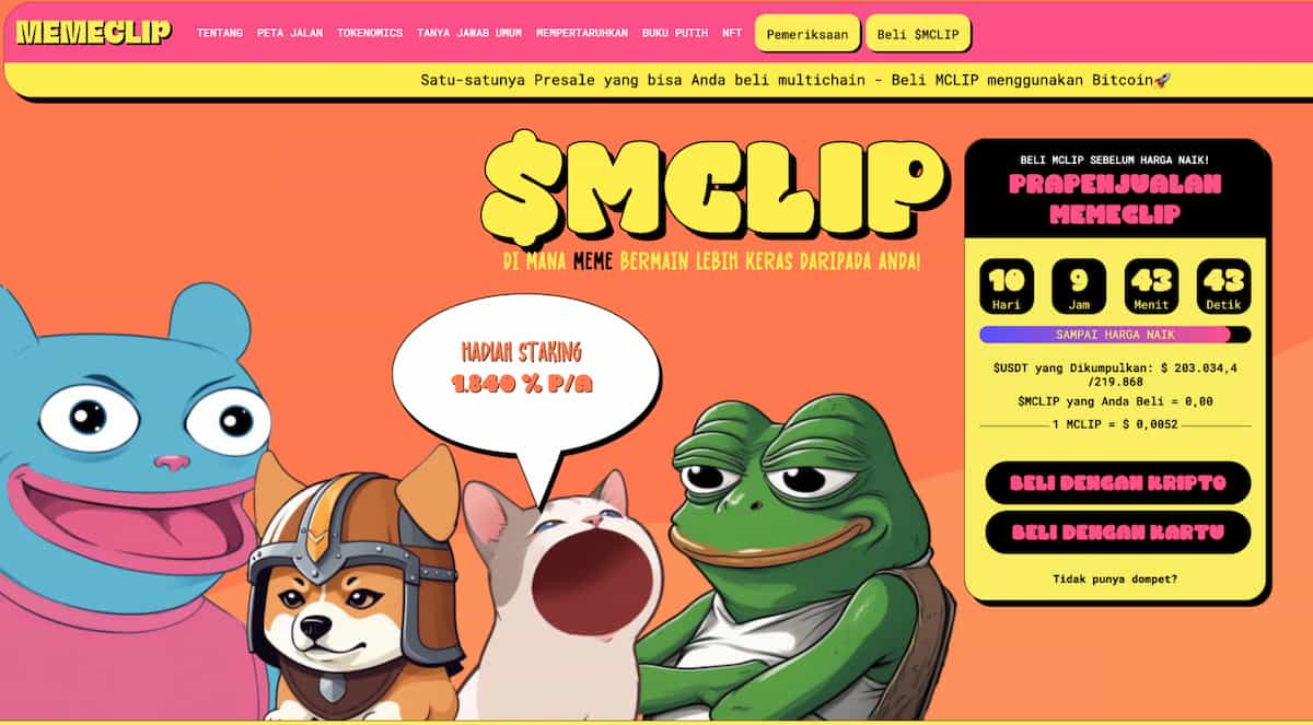 MemeClip – ICO Crypto Bertema Meme dengan Sentuhan Gaming