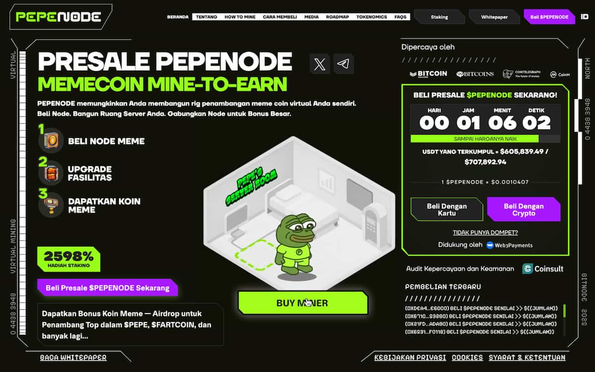 PEPENODE - Proyek Virtual Mining dan Staking Inovatif untuk Investasi Kripto Terbaik