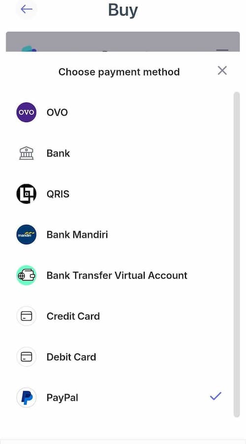 Pilih PayPal sebagai Metode Pembayaran