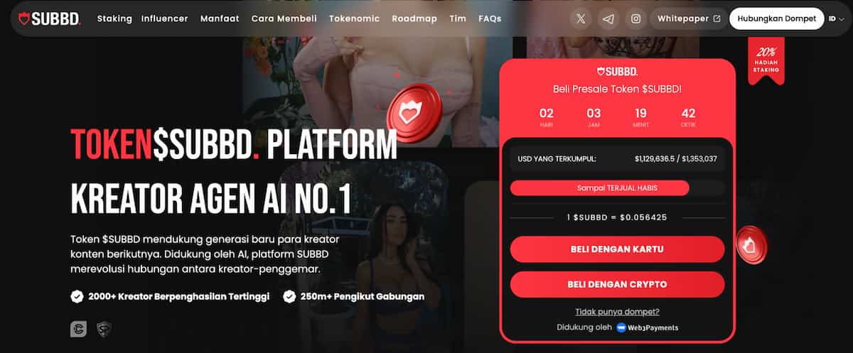 SUBBD Token - Koin Micin Fundamental Bagus yang Mendukung Kreator Agen AI
