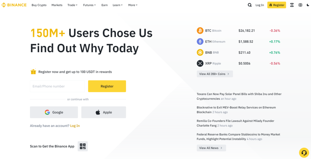 Halaman Utama Binance