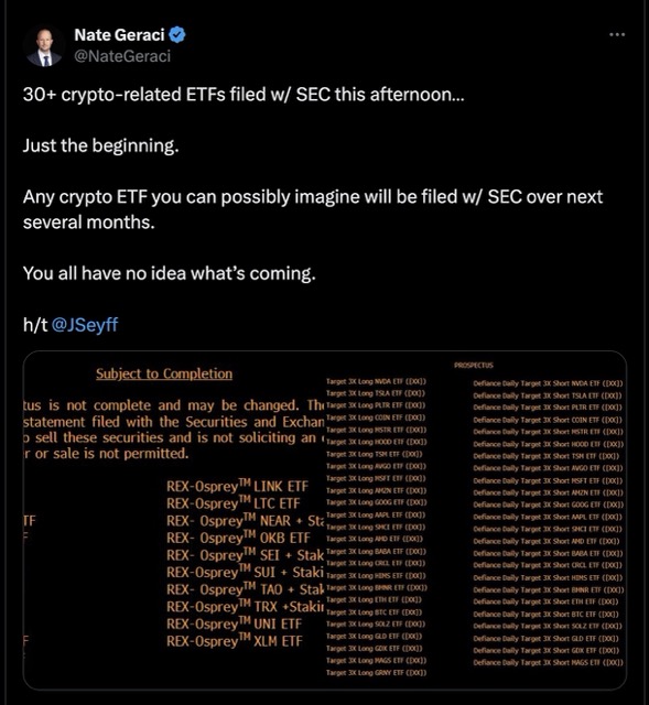 Nate Gearaci - Pengajuan ETF Crypto