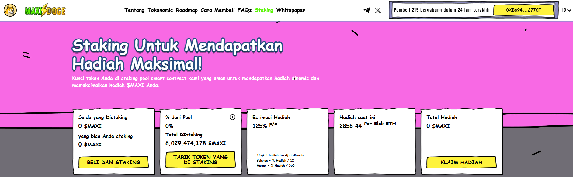Staking - Cara Beli Maxi Doge