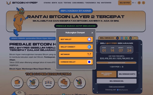 Cara beli Bitcoin Hyper - hubungkan dompet