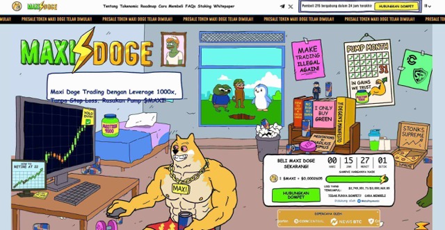 Prediksi harga Maxi Doge - web presale MAXI