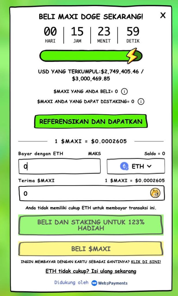 Prediksi harga Maxi Doge - Beli $MAXI