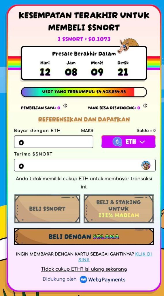 Cara beli Snorter - Beli $SNORT