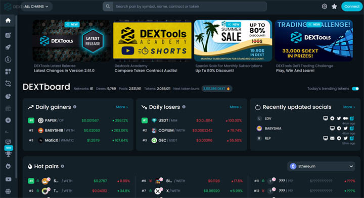 DEXTools - coin crypto terbaru