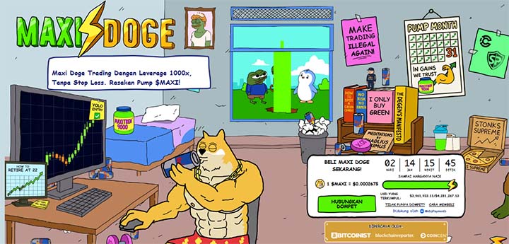 Maxi Doge - koin meme terbaik
