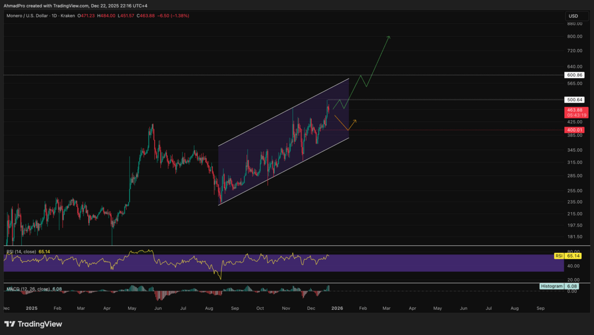 Grafik Prediksi harga monero