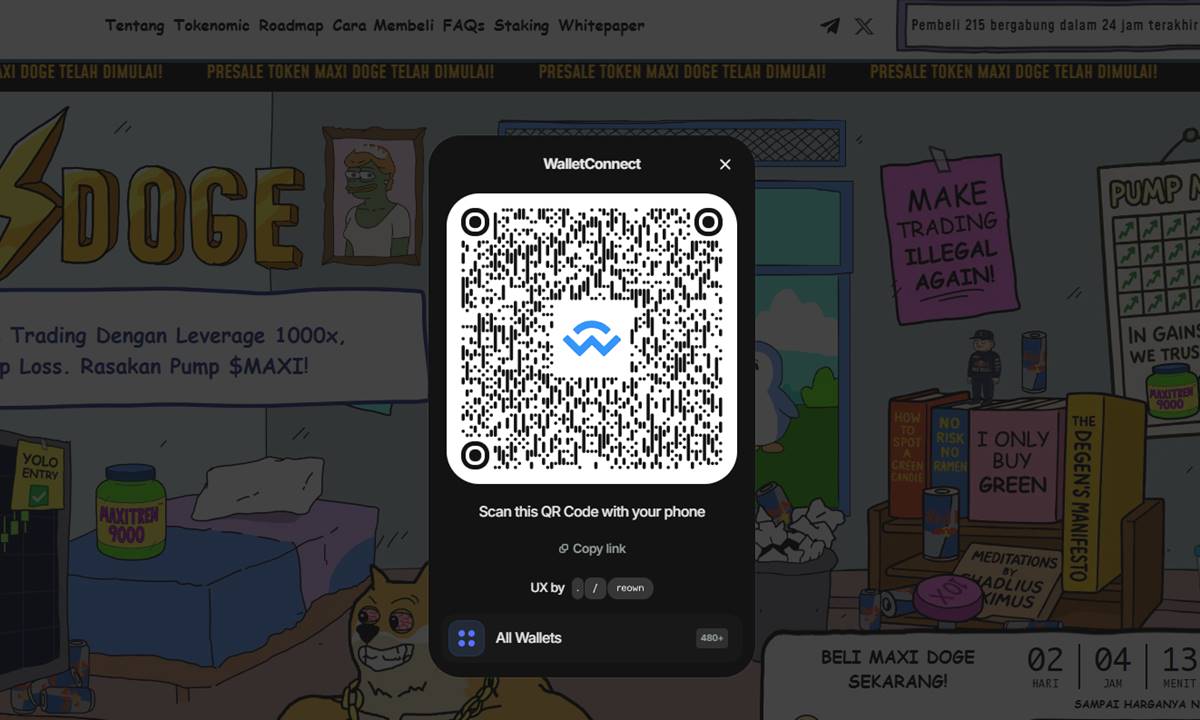 Wallet Connect - Cara Beli Maxi Doge