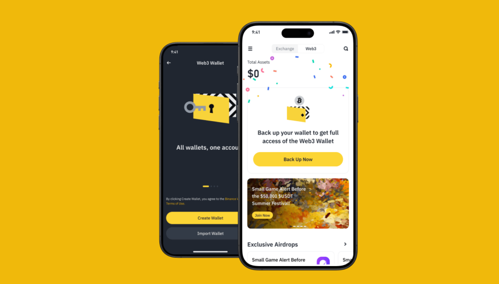 Binance Wallet home page