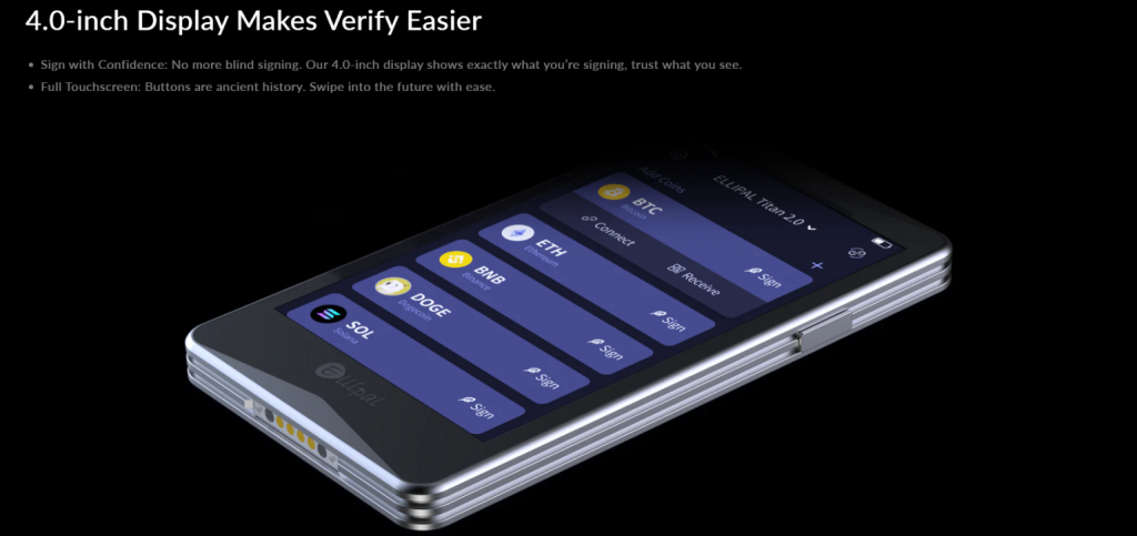 ellipal home page - migliori DeFi wallet