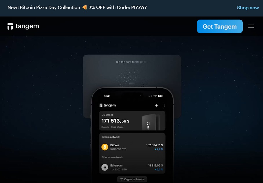 Tangem home page 