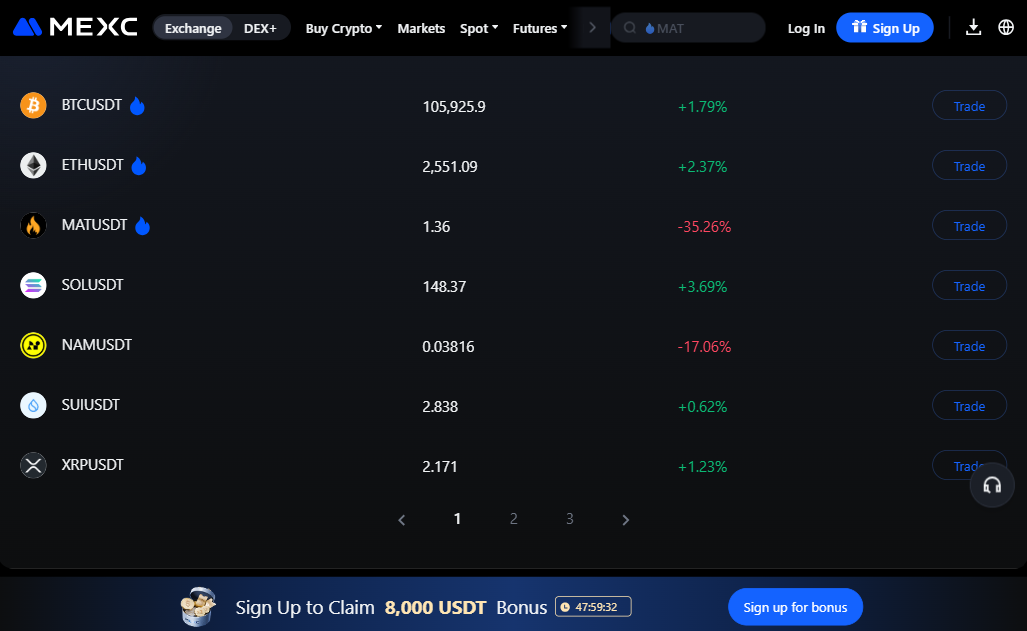 MEXC - top exchange crypto