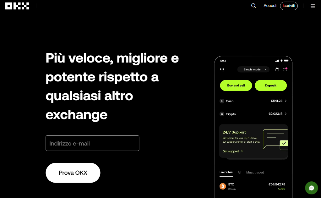 OKX exchange - home page