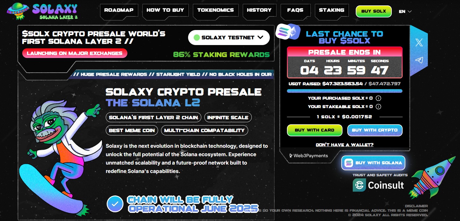 Solaxy home page