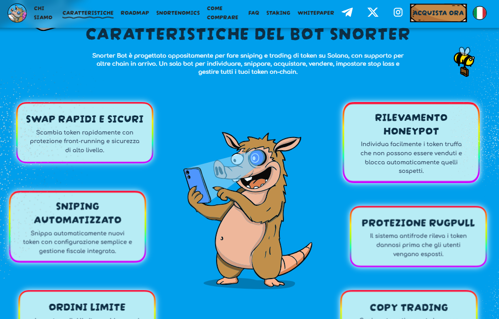 Caratteristiche di Snorter Bot
