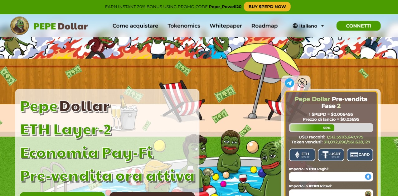 Pepe Dollar - home page