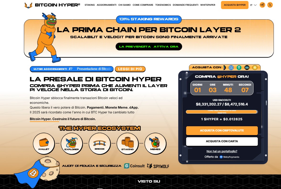 Bitcoin Hyper Home Page