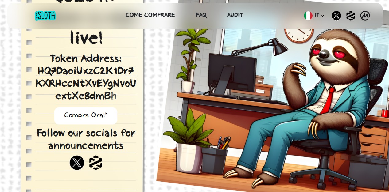 Slothana Home Page