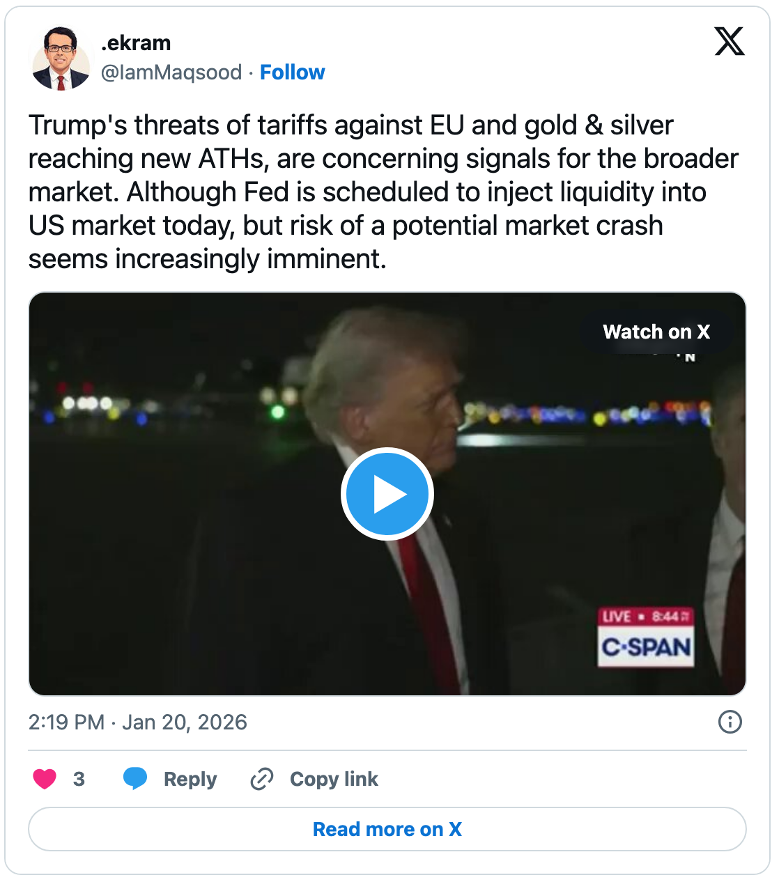 post su X news per crypto