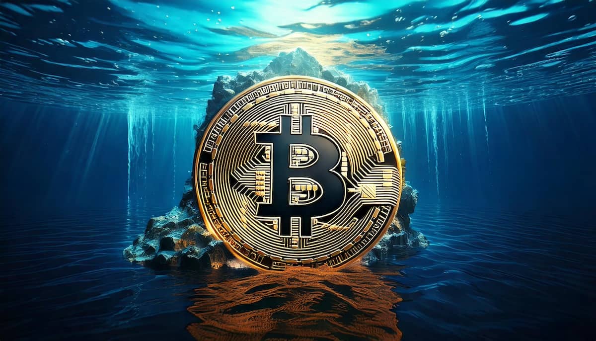 水の中に沈んでいる仮想通貨