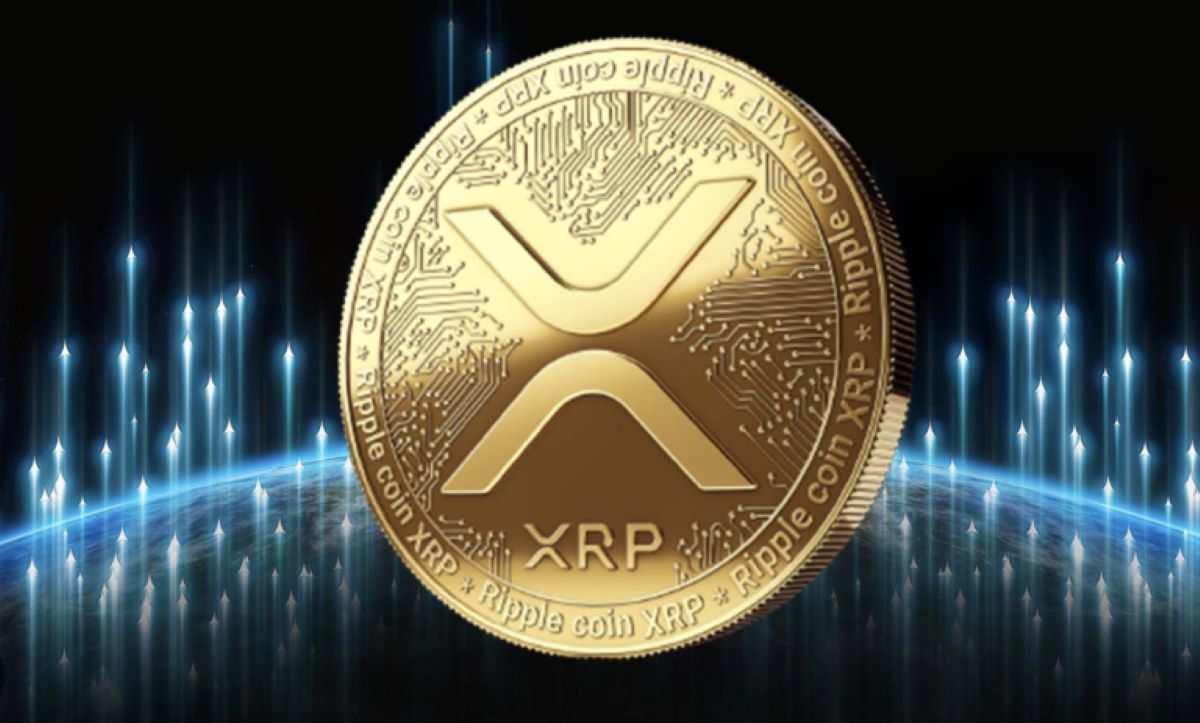 金色に輝くXRPのコイン