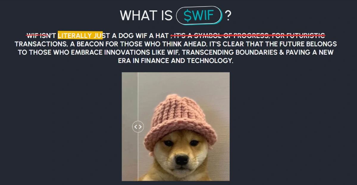 Dogwifhat Homepage