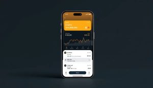 従来の銀行機能と仮想通貨取引機能が統合された欧州のネオバンクアプリ画面