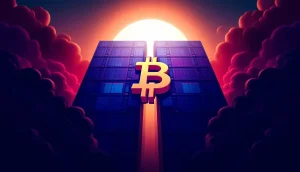 DeFi Development Corp.への社名変更とソラナ購入を象徴する抽象的なイラスト。