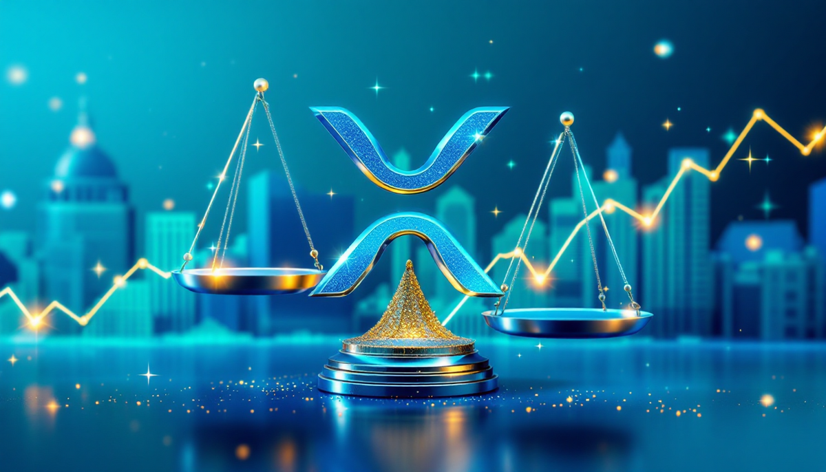 SECの発表を背景に上昇するリップル(XRP)コインのイラスト