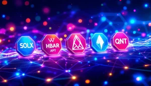 主要アルトコインとブロックチェーンのイメージ