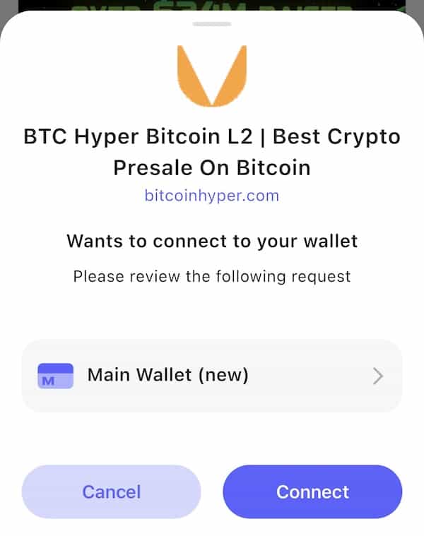 bitcoin hyperウォレット接続確認