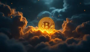 関税問題を背景に上昇するビットコインのイメージ