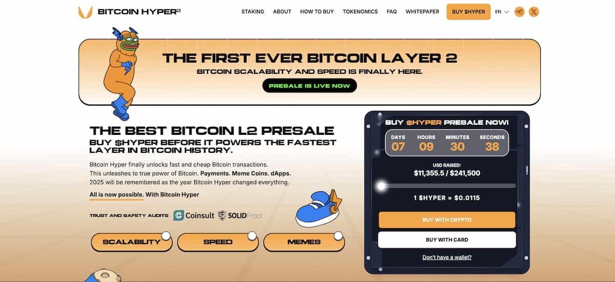 bitcoin hyperの公式サイトファーストビュー（PC）