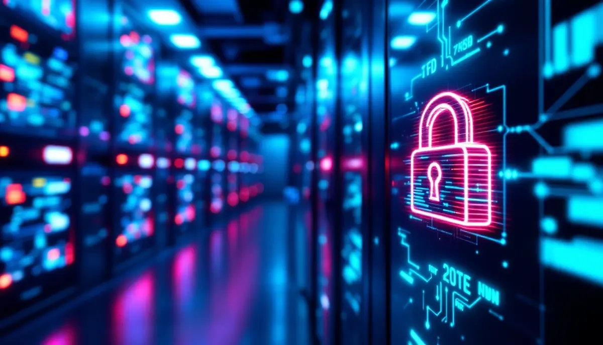 サイバー攻撃に備えるデータセンターのセキュリティイメージ