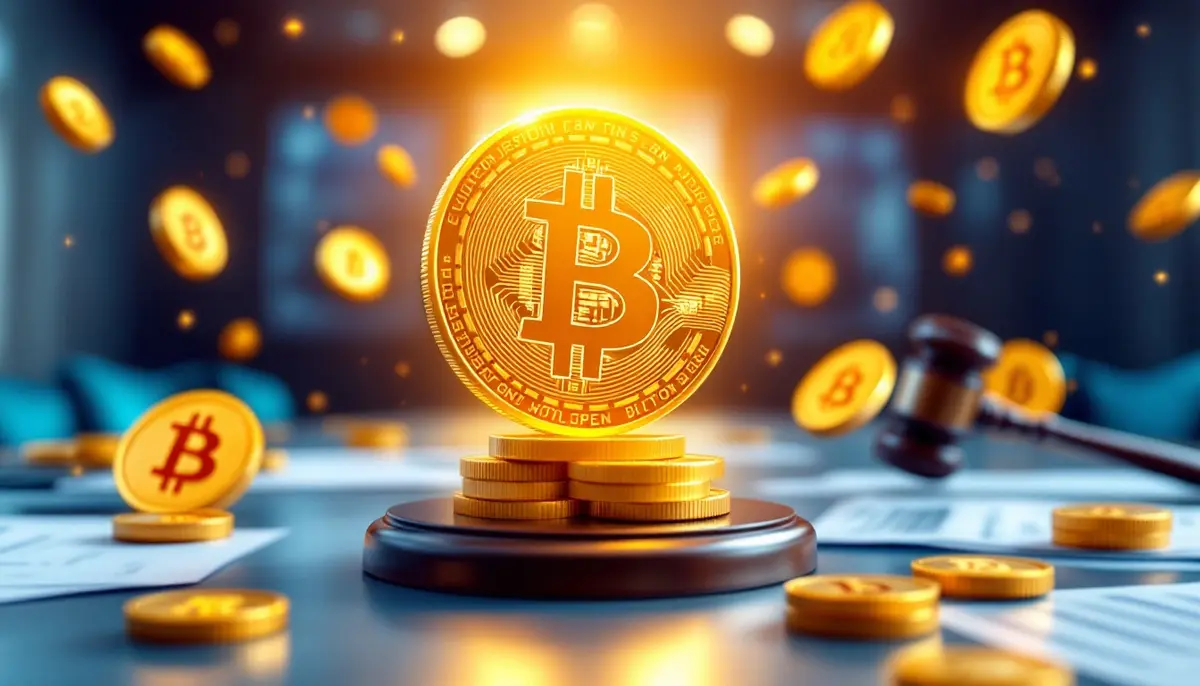 企業のビットコイン投資戦略を表現するデジタルアート