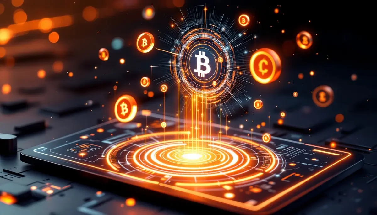 仮想通貨ローンチパッドとデジタル空間で光るトークン
