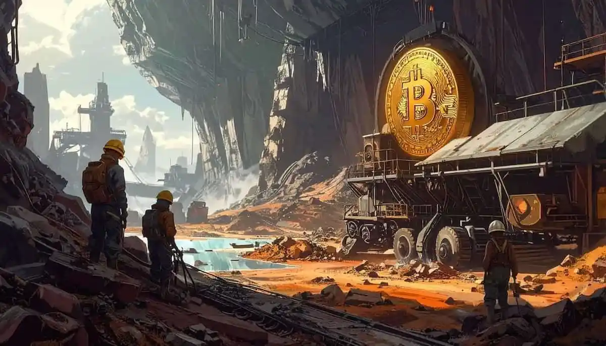 ビットコインを採掘している現場