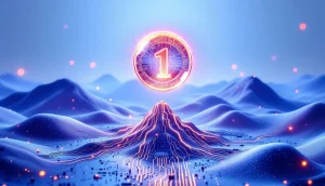 静かな仮想通貨市場と上昇するデジタルトークンのイメージ